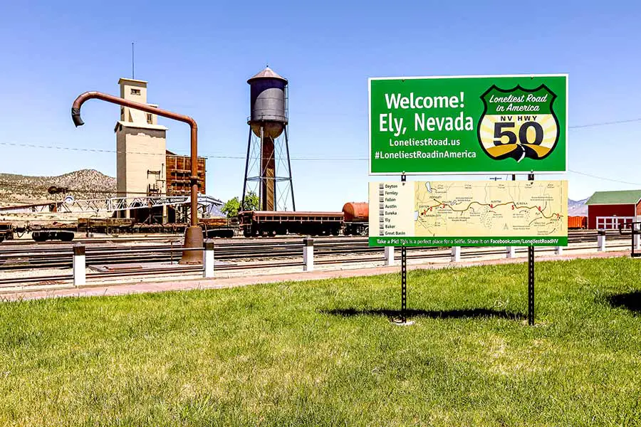 Welcome to Ely, Nevada on the loneliest road in America