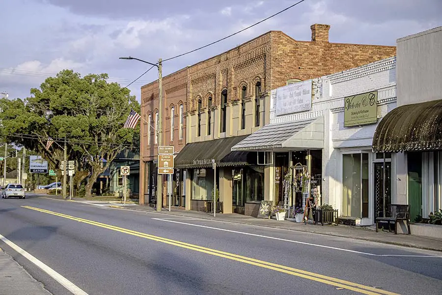 Main street in small rural town