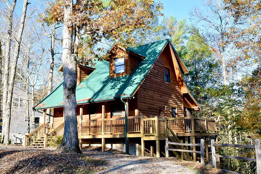 Log cabin rental in the Tennessee mountains