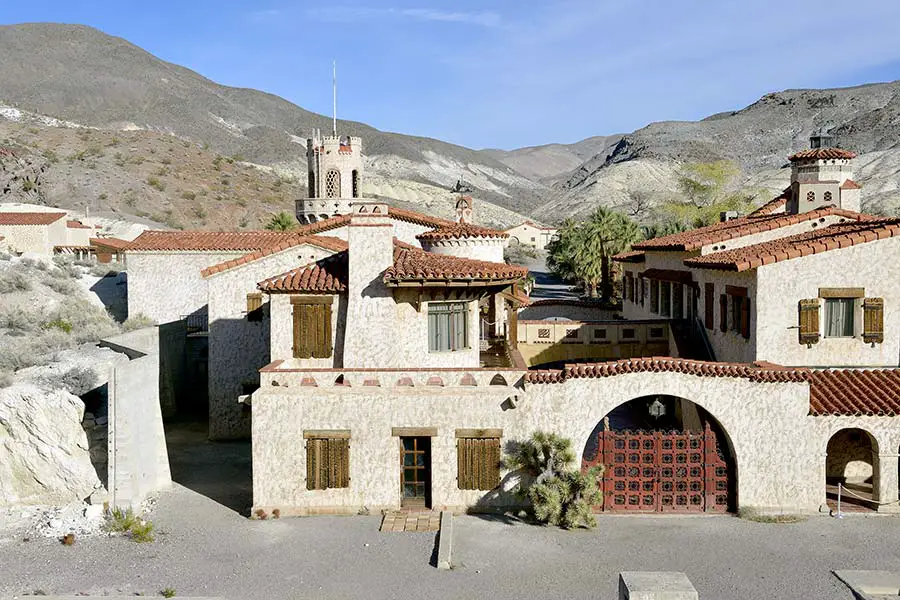Scotty's Castle is a villa located in the Grapevine Mountains of California