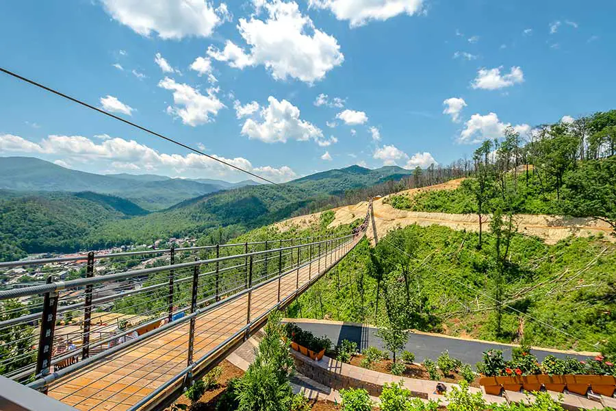 Skybridge across the valley in Tennessee