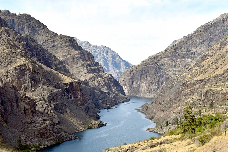 Rugged Hells Canyon and Snake River viewed from Black Point
